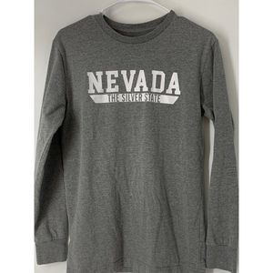 Adult size small Nevada the silver state mining T-shirt long sleeve 5761